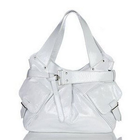 Kooba White Patent Leather Shoulder Bag Tote - Picture 1 of 3